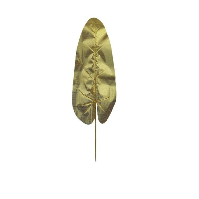 Artificial Gold Green Turtle Leaf Scattered Tail Leaf Fake Silk Plant For Wedding Birthday Party Home Decor Palm Leaves-Dollar Bargains Online Shopping Australia