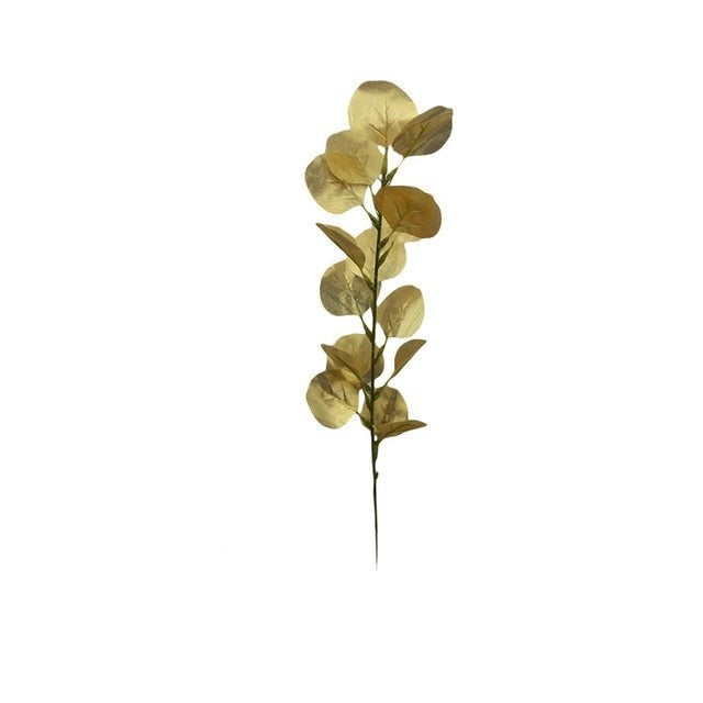 Artificial Gold Green Turtle Leaf Scattered Tail Leaf Fake Silk Plant For Wedding Birthday Party Home Decor Palm Leaves-Dollar Bargains Online Shopping Australia