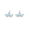 925 Sterling Silver Turquoise Series Stud Earrings For Women Bohemian Blue CZ Crystal Charm Pendant Ear Studs Party Jewelry-Dollar Bargains Online Shopping Australia