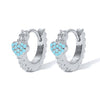 925 Sterling Silver Turquoise Series Stud Earrings For Women Bohemian Blue CZ Crystal Charm Pendant Ear Studs Party Jewelry-Dollar Bargains Online Shopping Australia