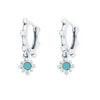 925 Sterling Silver Turquoise Series Stud Earrings For Women Bohemian Blue CZ Crystal Charm Pendant Ear Studs Party Jewelry-Dollar Bargains Online Shopping Australia