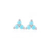 925 Sterling Silver Turquoise Series Stud Earrings For Women Bohemian Blue CZ Crystal Charm Pendant Ear Studs Party Jewelry-Dollar Bargains Online Shopping Australia