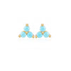 925 Sterling Silver Turquoise Series Stud Earrings For Women Bohemian Blue CZ Crystal Charm Pendant Ear Studs Party Jewelry-Dollar Bargains Online Shopping Australia