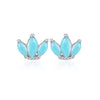 925 Sterling Silver Turquoise Series Stud Earrings For Women Bohemian Blue CZ Crystal Charm Pendant Ear Studs Party Jewelry-Dollar Bargains Online Shopping Australia