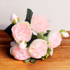 30cm Rose Pink Silk Bouquet Peony Artificial Flowers 5 Big Heads 4 Small Bud Bride Wedding Home Decoration Fake Flowers Faux-Dollar Bargains Online Shopping Australia