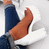 Night Club Party Platform Chunky Heel Sandals Summer Plus Size Shoes Transparent Gladiator Heel Sandals Shoes Women-Dollar Bargains Online Shopping Australia