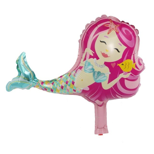 Little Mermaid Party Balloons baby girl pink birthday party decor kids toy Supplies Sea Summer Beach Shells Helium Balloons-Dollar Bargains Online Shopping Australia