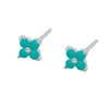 925 Sterling Silver Turquoise Series Stud Earrings For Women Bohemian Blue CZ Crystal Charm Pendant Ear Studs Party Jewelry-Dollar Bargains Online Shopping Australia