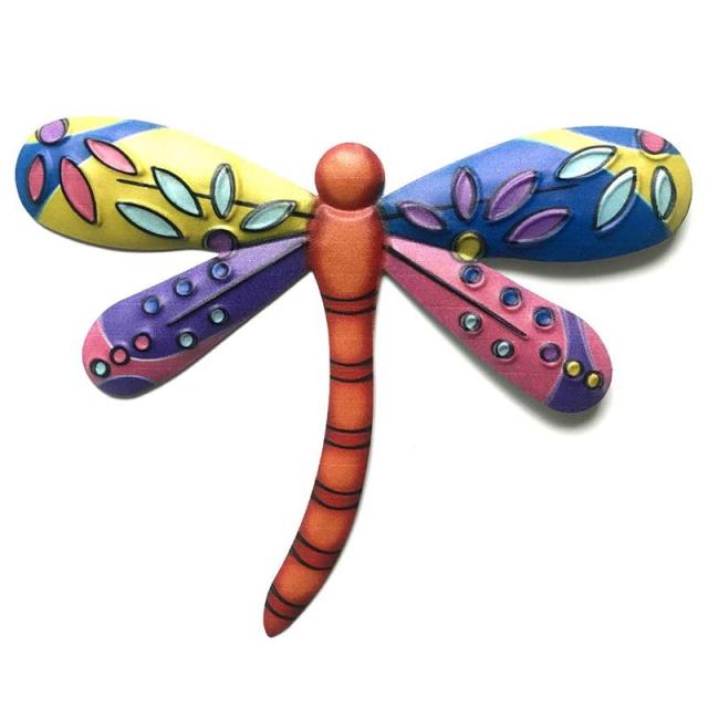 Metal Dragonfly Decor Wall Sculptures Ornaments Garden Art for Patio Porch Fence Backyard Outdoor Hanging Decoration-Dollar Bargains Online Shopping Australia