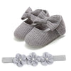 Sequins Baby Shoes Leather Toddler Baby Girl First Walkers Sets Headband Bow-knot Soft Sole Hook &amp; Loop Bling Shoes for Girls-Dollar Bargains Online Shopping Australia