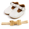 Sequins Baby Shoes Leather Toddler Baby Girl First Walkers Sets Headband Bow-knot Soft Sole Hook &amp; Loop Bling Shoes for Girls-Dollar Bargains Online Shopping Australia