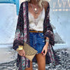 Women Cardigan Summer Open Front Bohemian Floral Printed Blouse Kimono Casual Loose Beach Tops Vintage Long Sleeve-Dollar Bargains Online Shopping Australia