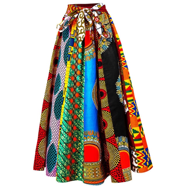 Maxi Woman skirt wax Print High Waist Long Skirt African Traditional Clothing-Dollar Bargains Online Shopping Australia