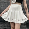 Gothic Lace Mini Pleated Skirt Women Punk Aesthetic High Waist A-Line Short Skirt 90s Vintage Harajuku Streetwear-Dollar Bargains Online Shopping Australia