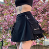 Gothic Lace Mini Pleated Skirt Women Punk Aesthetic High Waist A-Line Short Skirt 90s Vintage Harajuku Streetwear-Dollar Bargains Online Shopping Australia