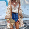 Women Cardigan Summer Open Front Bohemian Floral Printed Blouse Kimono Casual Loose Beach Tops Vintage Long Sleeve-Dollar Bargains Online Shopping Australia