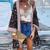 Women Cardigan Summer Open Front Bohemian Floral Printed Blouse Kimono Casual Loose Beach Tops Vintage Long Sleeve-Dollar Bargains Online Shopping Australia