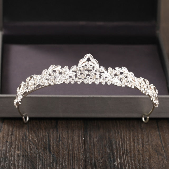 Silver Color Crystal Rhinestone Crown and Tiara Wedding Hair Accessories Bridal Tiaras Hair Crown Wedding Headpiece-Dollar Bargains Online Shopping Australia