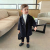 Winter Grid Jackets Boys Girls Woolen Double-breasted Baby Boy Trench Coat Lapel Autumn Kids Outerwear Coats Wool Coat Overcoat-Dollar Bargains Online Shopping Australia