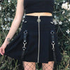 Gothic Lace Mini Pleated Skirt Women Punk Aesthetic High Waist A-Line Short Skirt 90s Vintage Harajuku Streetwear-Dollar Bargains Online Shopping Australia