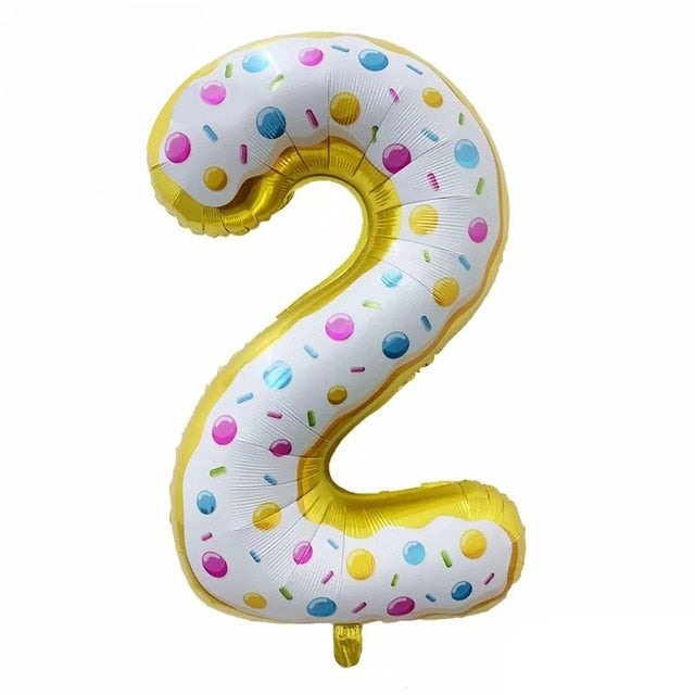 32Inch Donut Digital Foil Balloon Christmas Fruit Ice Cream Helium Balloon Birthday Party Decoration Kids Digital Balloon Showe-Dollar Bargains Online Shopping Australia