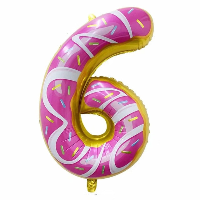 32Inch Donut Digital Foil Balloon Christmas Fruit Ice Cream Helium Balloon Birthday Party Decoration Kids Digital Balloon Showe-Dollar Bargains Online Shopping Australia