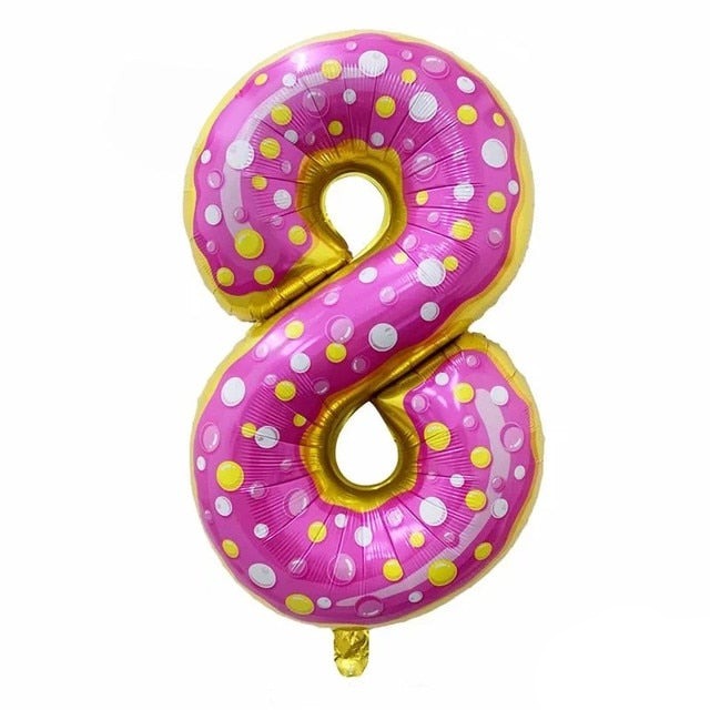 32Inch Donut Digital Foil Balloon Christmas Fruit Ice Cream Helium Balloon Birthday Party Decoration Kids Digital Balloon Showe-Dollar Bargains Online Shopping Australia