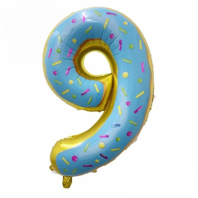 32Inch Donut Digital Foil Balloon Christmas Fruit Ice Cream Helium Balloon Birthday Party Decoration Kids Digital Balloon Showe-Dollar Bargains Online Shopping Australia