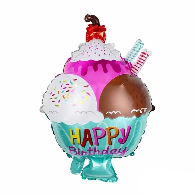 32Inch Donut Digital Foil Balloon Christmas Fruit Ice Cream Helium Balloon Birthday Party Decoration Kids Digital Balloon Showe-Dollar Bargains Online Shopping Australia