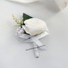 Bridal Bridesmaid Wedding Bouquet White Silk Flowers Roses Artificial Bride Boutonniere Pins Mariage Bouquet Wedding Accessories-Dollar Bargains Online Shopping Australia