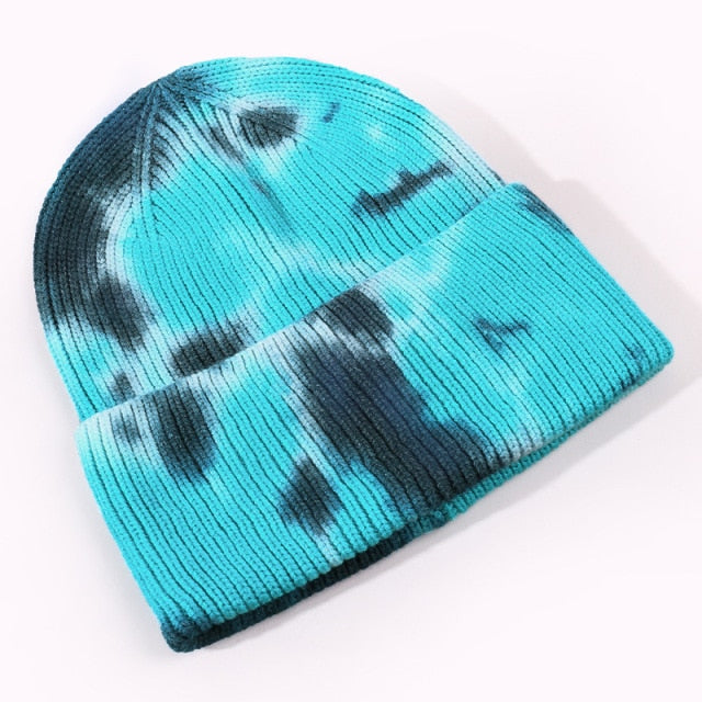 Personalized Tie dye Girl Rabbit fur Knitted Embroidery Custom Name Fashion Hat for Women Winter Warm wool Gorros Female Man-Dollar Bargains Online Shopping Australia