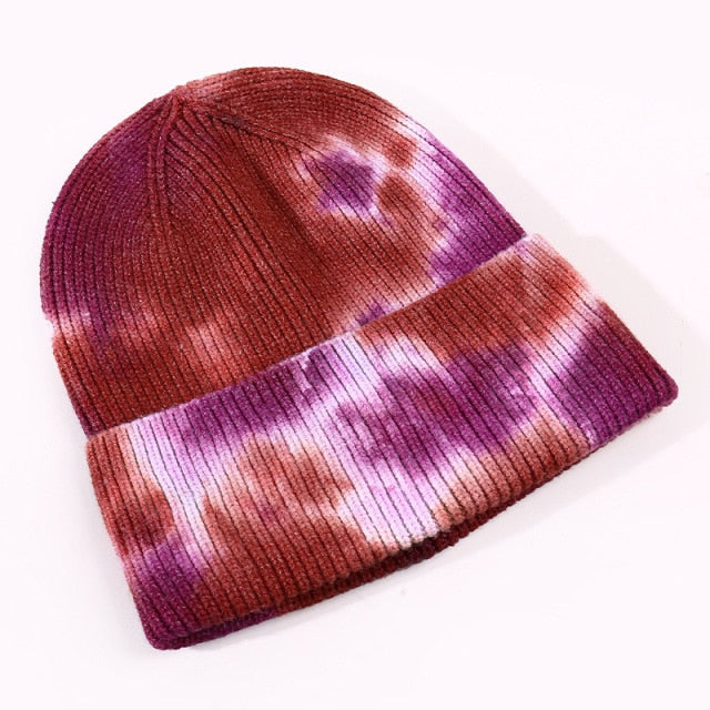 Personalized Tie dye Girl Rabbit fur Knitted Embroidery Custom Name Fashion Hat for Women Winter Warm wool Gorros Female Man-Dollar Bargains Online Shopping Australia