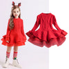 Autumn Girl Dress Children Clothes Kids Dresses For Girls Party Dress Long Sleeve Knitted Sweater Toddler Girl Dress-Dollar Bargains Online Shopping Australia