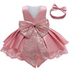 Newborn Dresses For Kids Christmas Birthday Evening Party Girls Kids Clothing Dress+Headband-Dollar Bargains Online Shopping Australia