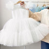 Girls Princess Kids Dresses for Girls Tutu Lace Flower Embroidered Ball Gown Baby Girls Clothes Children Wedding Party Dress-Dollar Bargains Online Shopping Australia