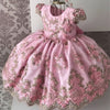 Girls Princess Kids Dresses for Girls Tutu Lace Flower Embroidered Ball Gown Baby Girls Clothes Children Wedding Party Dress-Dollar Bargains Online Shopping Australia