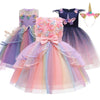 Kids Unicorn Dress for Girls Embroidery Flower Ball Gown Baby Girl Princess Dresses for Party Costumes Children Clothing-Dollar Bargains Online Shopping Australia