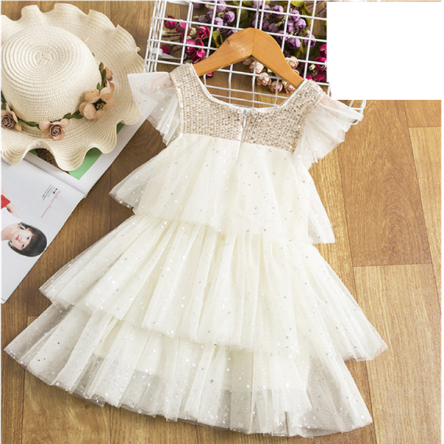 Girls Clothes Princess Party Dress Backless Lace Tutu Layered Dress Elegant Ceremony Teenage Costume-Dollar Bargains Online Shopping Australia