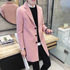 Men Wool & Blends Mens Casual Business Trench Coat Mens Leisure Overcoat Male Punk Style Blends Dust Coats Jackets-Dollar Bargains Online Shopping Australia