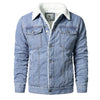 Men Denim Jackets Winter Fleece Blue Jeans Coats High Quality Male Thicker Warm Casual Coats Solid Classic Denim Jackets 6XL-Dollar Bargains Online Shopping Australia