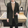 Men Wool & Blends Mens Casual Business Trench Coat Mens Leisure Overcoat Male Punk Style Blends Dust Coats Jackets-Dollar Bargains Online Shopping Australia