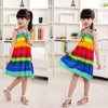 Summer Girls Floral Dress Sling Ruffles Bohemian Beach Princess Dresses for Girl Clothing-Dollar Bargains Online Shopping Australia