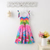 Summer Girls Floral Dress Sling Ruffles Bohemian Beach Princess Dresses for Girl Clothing-Dollar Bargains Online Shopping Australia