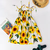 Summer Girls Floral Dress Sling Ruffles Bohemian Beach Princess Dresses for Girl Clothing-Dollar Bargains Online Shopping Australia