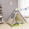 Tent Teepee Tent For Kids Portable Tipi House for Kids Play House Kids Tents Lights Decoration Carpet-Dollar Bargains Online Shopping Australia