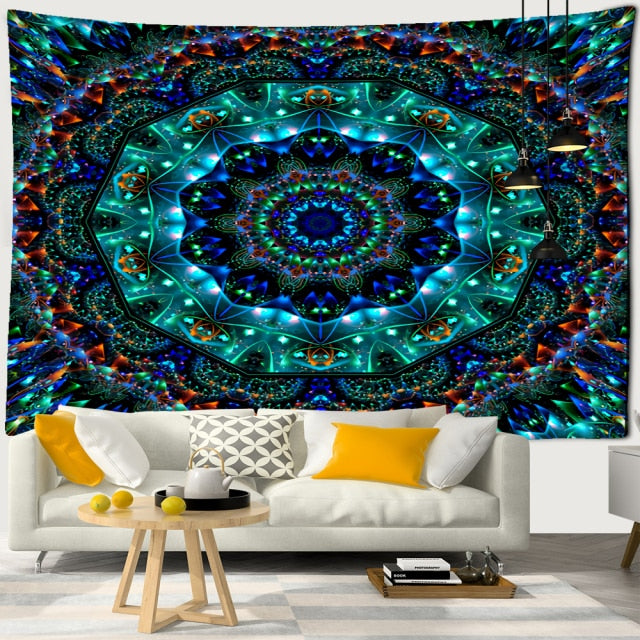 Seven Chakras Mandala Tapestry Wall Hanging Witchcraft Psychedelic Tapiz Hippie Art Background Cloth Home Decor-Dollar Bargains Online Shopping Australia