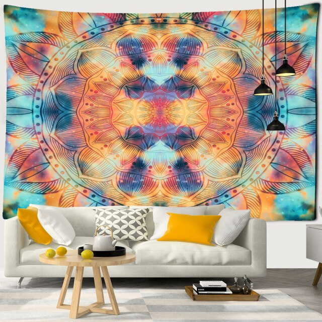 Seven Chakras Mandala Tapestry Wall Hanging Witchcraft Psychedelic Tapiz Hippie Art Background Cloth Home Decor-Dollar Bargains Online Shopping Australia