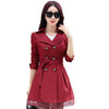 Women trench coats spring autumn overcoats fashion ladies lace slim style trench coats LS6679na-Dollar Bargains Online Shopping Australia