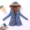 Autumn Winter Women Jacket Cotton Padded Casual Slim Coat Emboridery Hooded Parkas Plus Size 3xl Wadded Overcoat-Dollar Bargains Online Shopping Australia