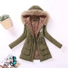 Autumn Winter Women Jacket Cotton Padded Casual Slim Coat Emboridery Hooded Parkas Plus Size 3xl Wadded Overcoat-Dollar Bargains Online Shopping Australia